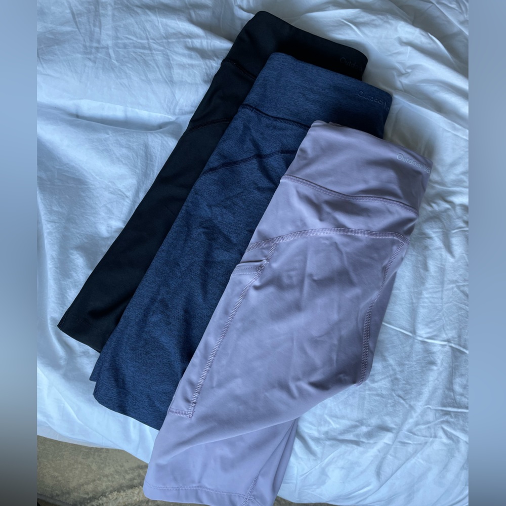 3 pairs of Outdoor Voices bike shorts 10”